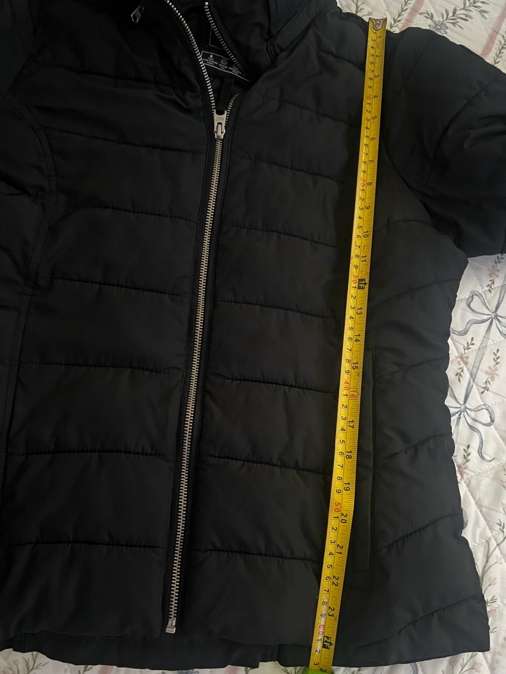 Abercrombie & Fitch Black Quilted Hooded Puffer Jacket - Picture 5 of 6